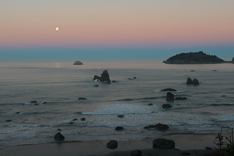 "Moon Set Over Trinity Bay II"