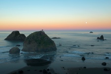 "Moon Set Over Trinity Bay III"