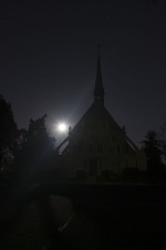 "Moonrise Over Ivy Chapel II" - Fairmount Cemetery 