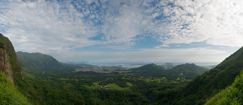 "Nu‘uanu Pali Lookout Panorama - Oahu, Hawaii"
